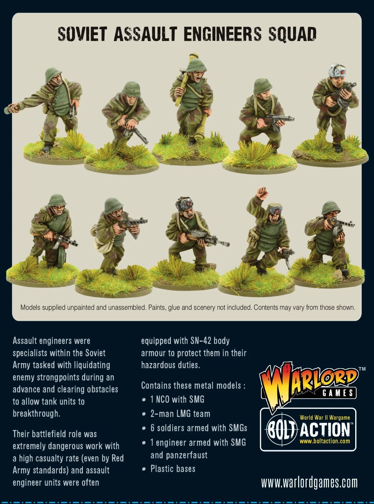 Bolt Action Soviet Assault Engineers Squad