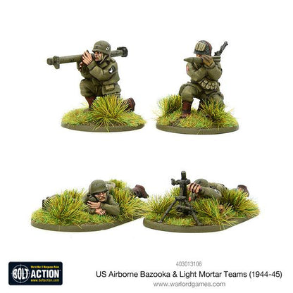 Bolt Action US Airborne Panzerfaust & leichter Mörser Teams