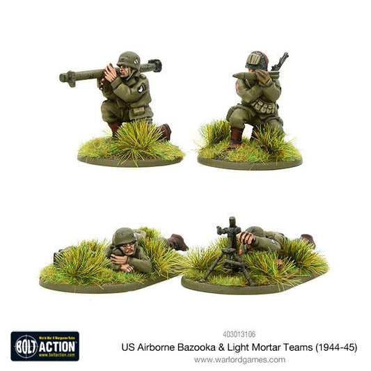 Bolt Action US Airborne Panzerfaust & leichter Mörser Teams