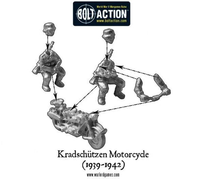 Bolt Action Afrika Korps Kradschützen Motorrad