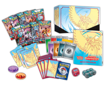 Pokémon KP04 Karmesin & Purpur Paradoxrift Donnersichel - Top Trainer Box - DE