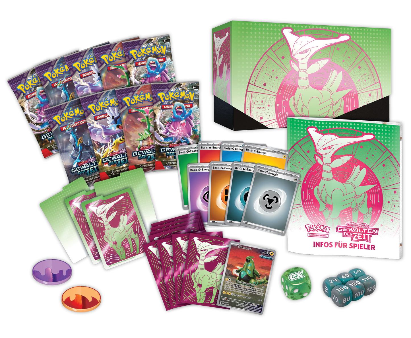 Pokémon KP05 Karmesin & Purpur Eisenblatt - Top Trainer Box - DE