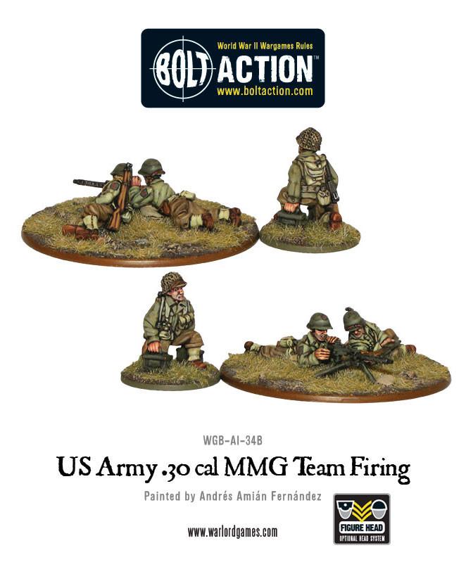 Bolt Action US Army 30 Cal MMG Team Firing